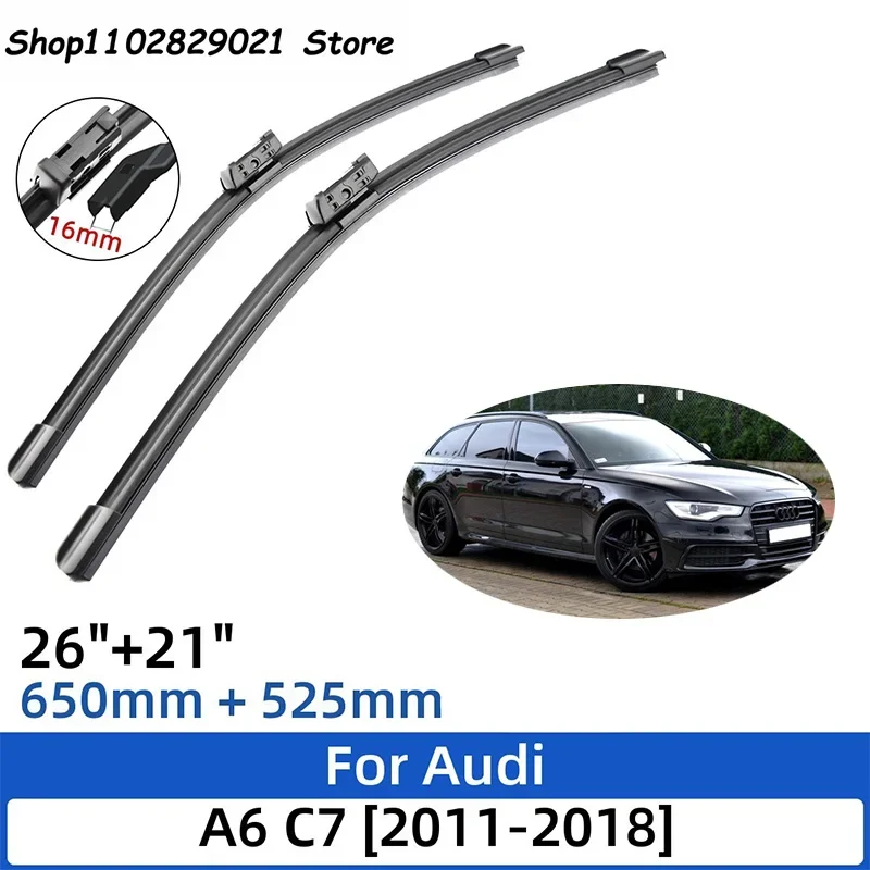 

2PCS For Audi A6 C7 2011-2018 26"+21"Front Rear Wiper Blades Windshield Windscreen Window Cutter Accessories 2016 2017 2018