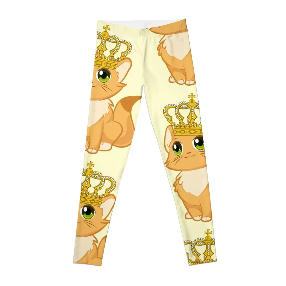 

Ginger cat in a crown Leggings sports woman gym sports for trousers Womens Leggings