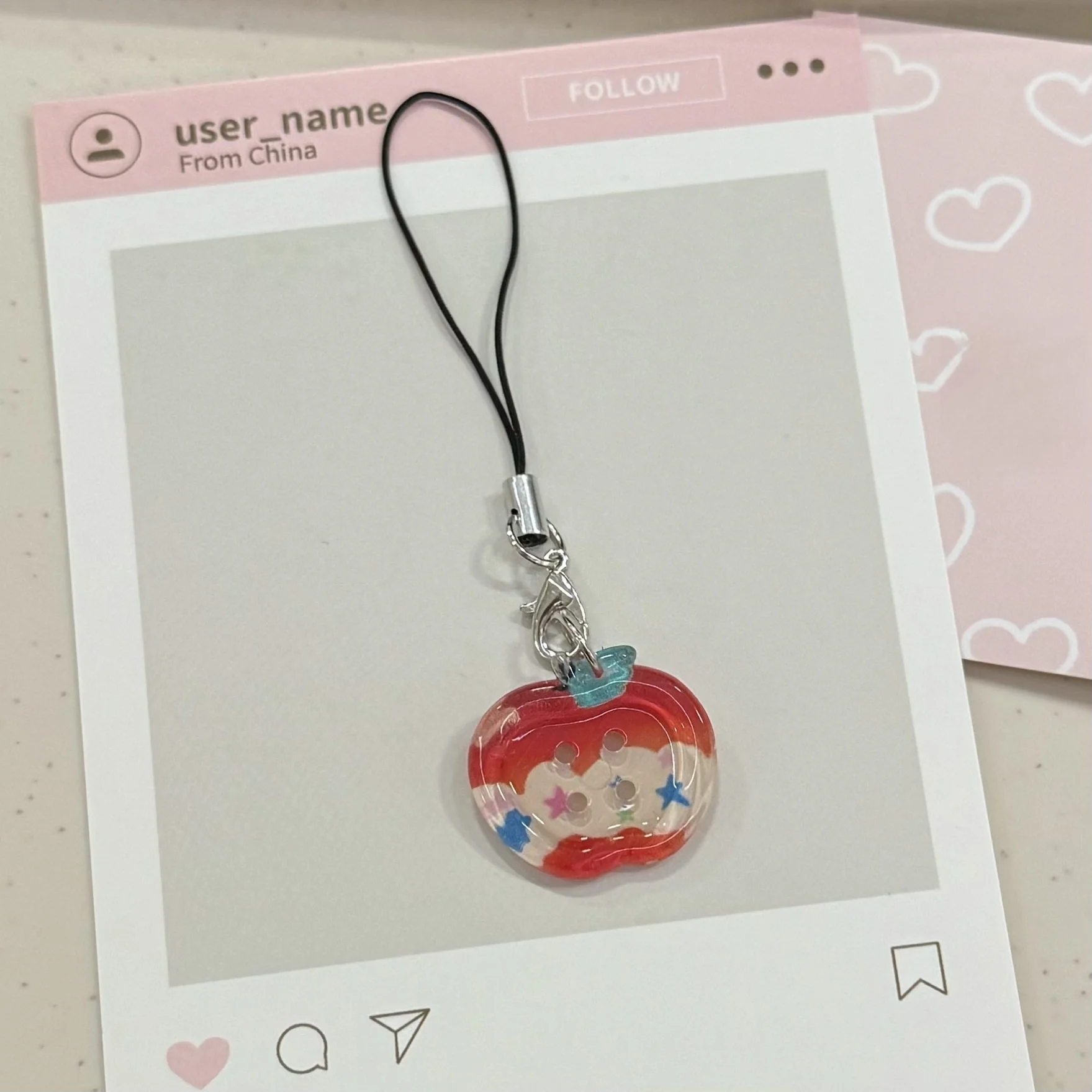 INS 귀여운 버튼 전화 매력 펜던트 Kawaii Airpods 4 iPhone 16 미니 펜던트 액세서리 Schoolbag Ins Korea