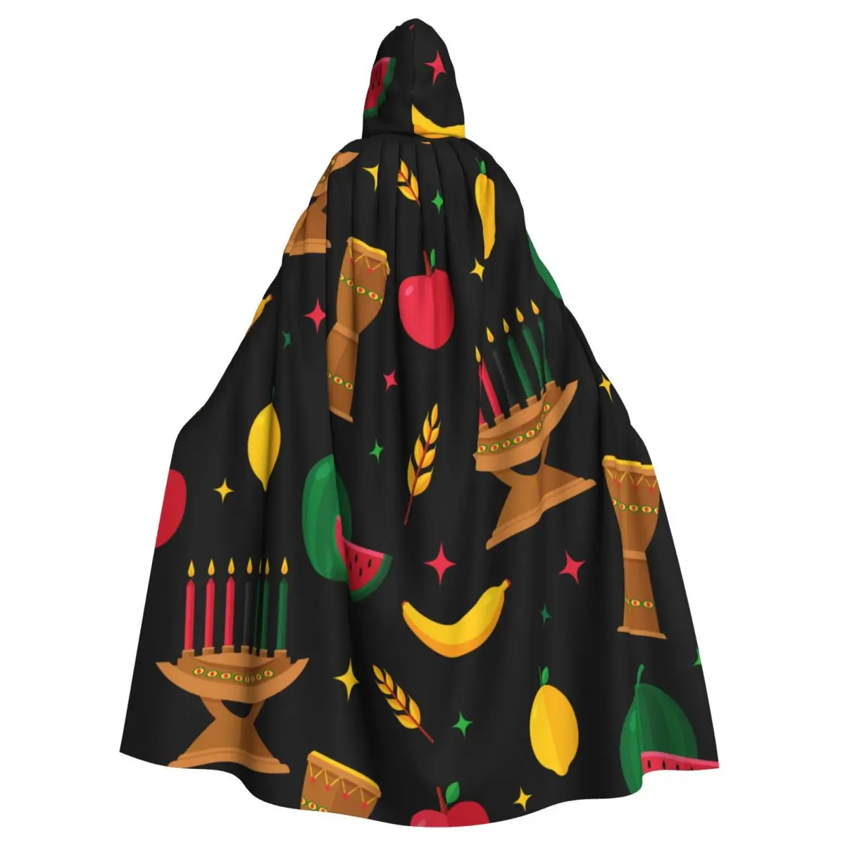 

Hooded Cloak Unisex Cloak with Hood Kwanzaa Pattern Cloak Vampire Witch Cape Cosplay Costume