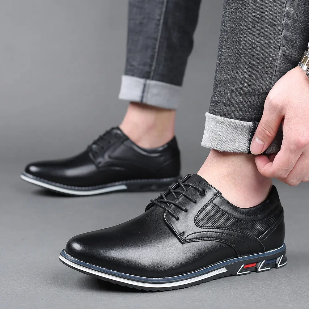Men's Dress Casual Shoes High Quality British Business Work Shoes for Men Autumn Soft Sole Comfortable Party Shoe Men Sneakers