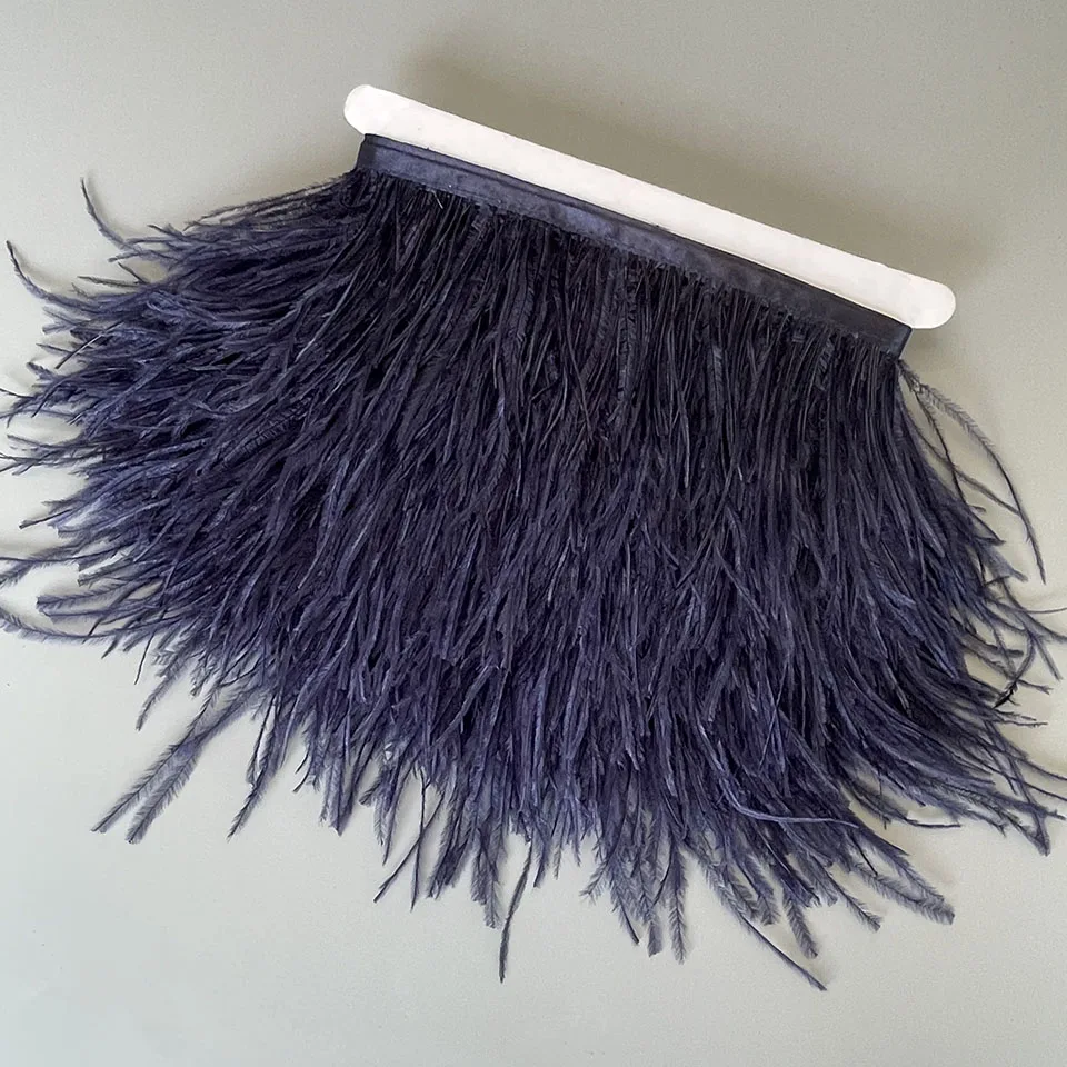 Ostrich Feathers Trim 13-18CM 5-7inch Feather Plumes Ribbon Selvage For DIY Wedd