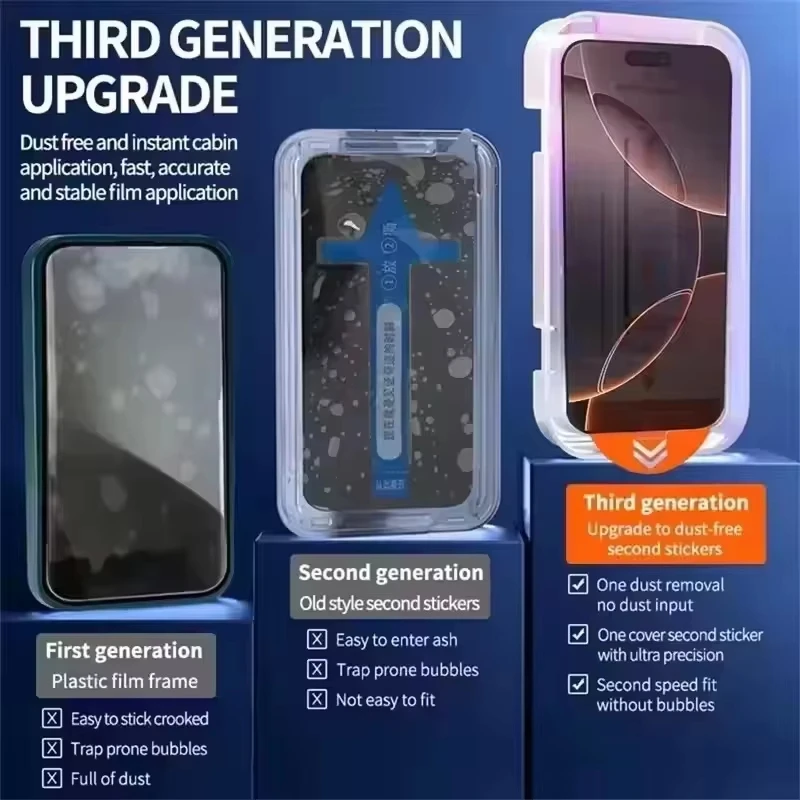 8K HD Tempered Glass Screen Protector with Oleophobic Coating and Easy Installation (1-4 Pack)