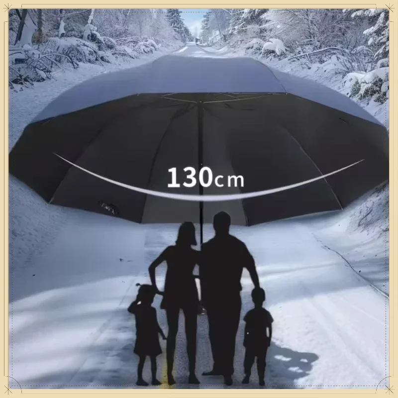 Oversized Windproof Folding Umbrella with UV Protection for Travel and Everyday Use