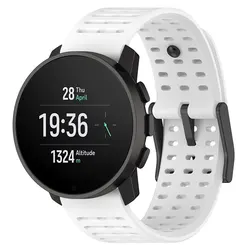 Silicone Sport Watch Strap - Enhanced Replacement Wristband - Suunto5 peak (White)