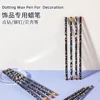 1/5/10Pcs Professional Wax Nail Dotting Pen Neon Rose red & Yellow  Picking Rhinestones Pen 22.7*0.75cm Pick Up Point Drill Pen 3