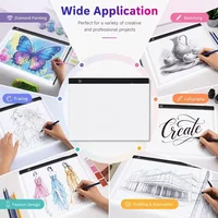 Bloc de dessin LED A3, trois niveaux de luminosité réglables, lumière LED pour animation et peinture, cadeau éducatif, bloc-notes lumineux réglable pour les arts. 4