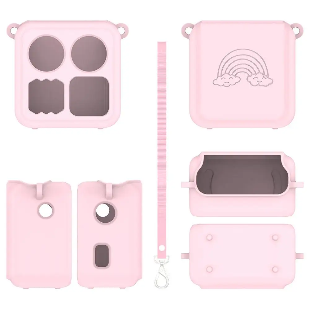 Silicone Protective Case with Lanyard and Card Slot - Dustproof and Shockproof Portable Storage Sleeve