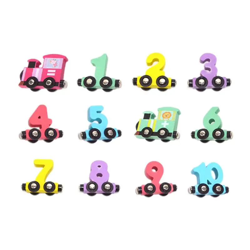 

Игрушечный поезд, набор, 12-секционный поезд с цифрами, магнитные игрушки, обучающие игрушки Монтессори, познавательные игрушки с движением, Обучающие игрушечные машинки для мальчиков