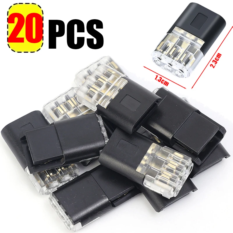 Waterproof 3-Pin Electrical Connector for Automotive Wiring (10-50 pcs)