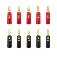 5/10 Pairs 4mm Banana Plug Connector Solderless Screw Type Audio Speaker Cable Wire Cable Test Plug Adapter Banana Speaker Plug 1