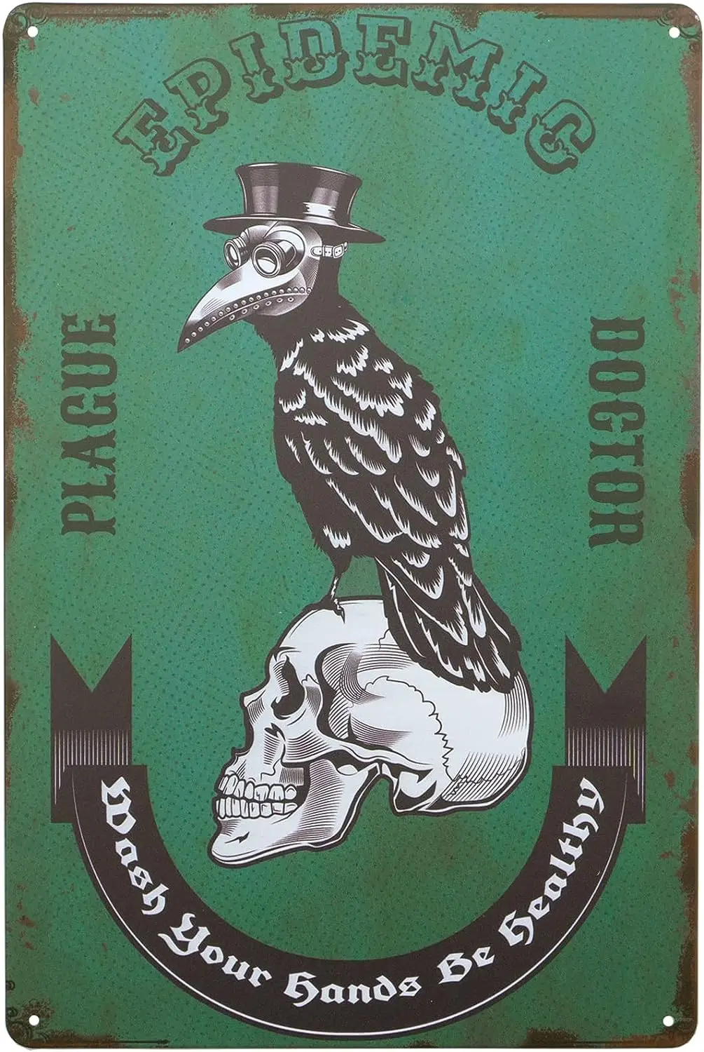 

Funny Bathroom Signs Wash Your Hands Sign Vintage Metal Tin Signs Epidemic Plague Doctor Wall Art Retro Signs for Farmhouse Cafe