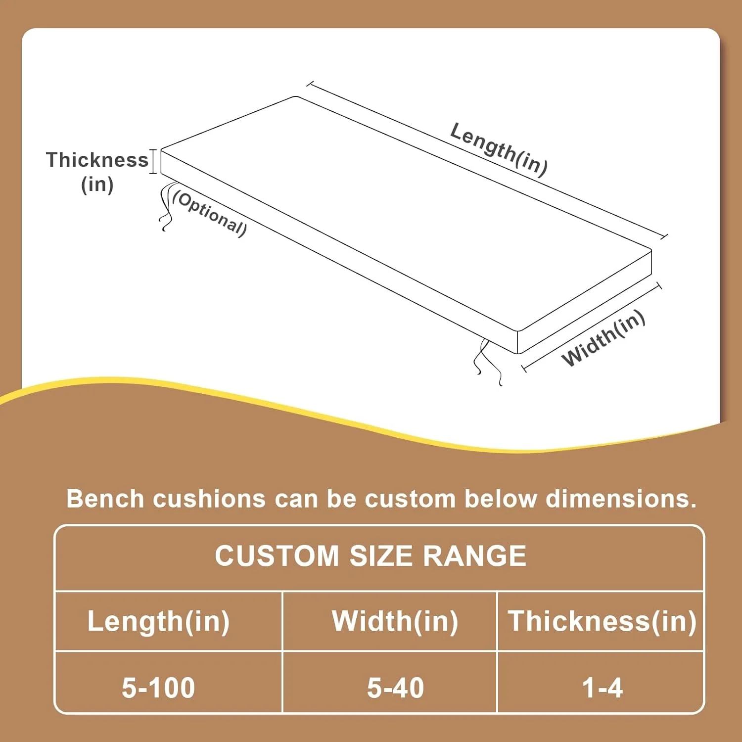 Custom Size Bench Cushions Indoor Personalized Size Seat Thick Cushions Soft Foam Furniture Cushions Long Chair Seat Pad Cushion 6