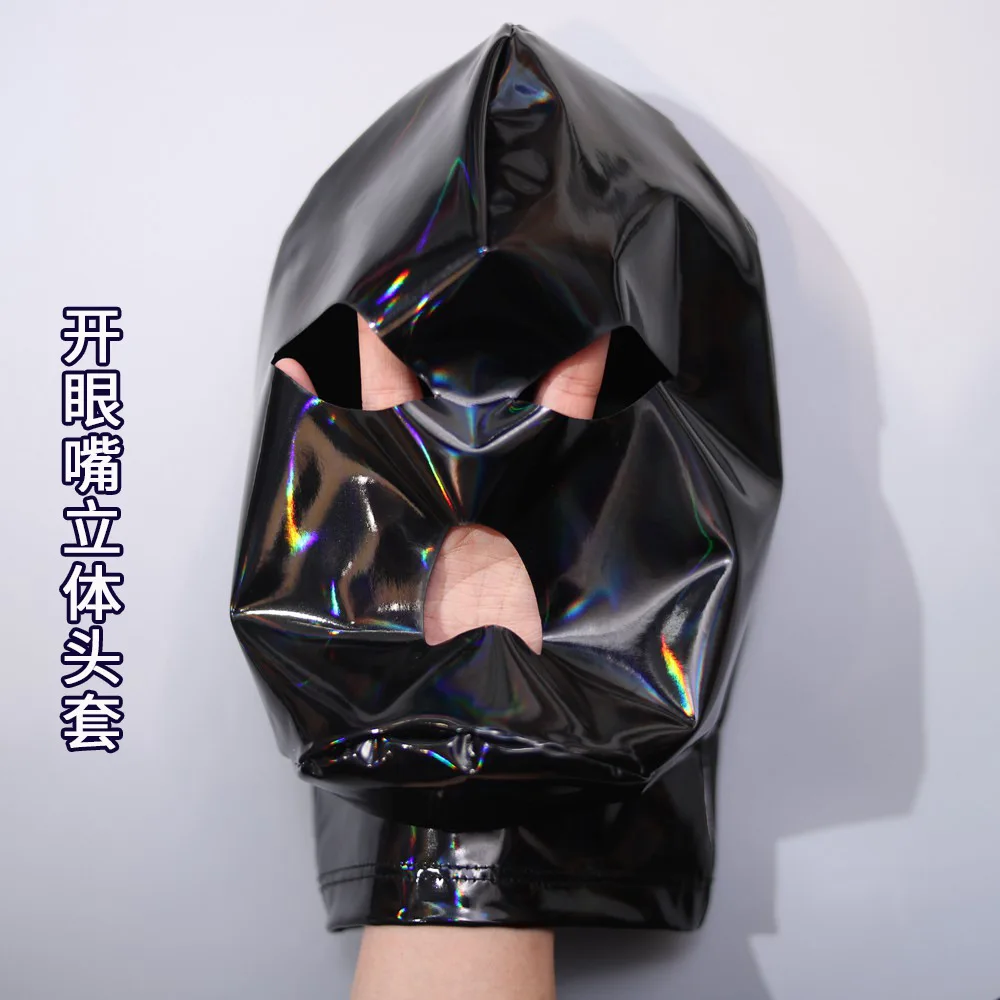 100% Natural Latex Mask Fetish Rubber Hoods Open Mouth Eyes Back Zip Sexy  Headgear Handmade Women Halloween Cosplay Costumes - AliExpress