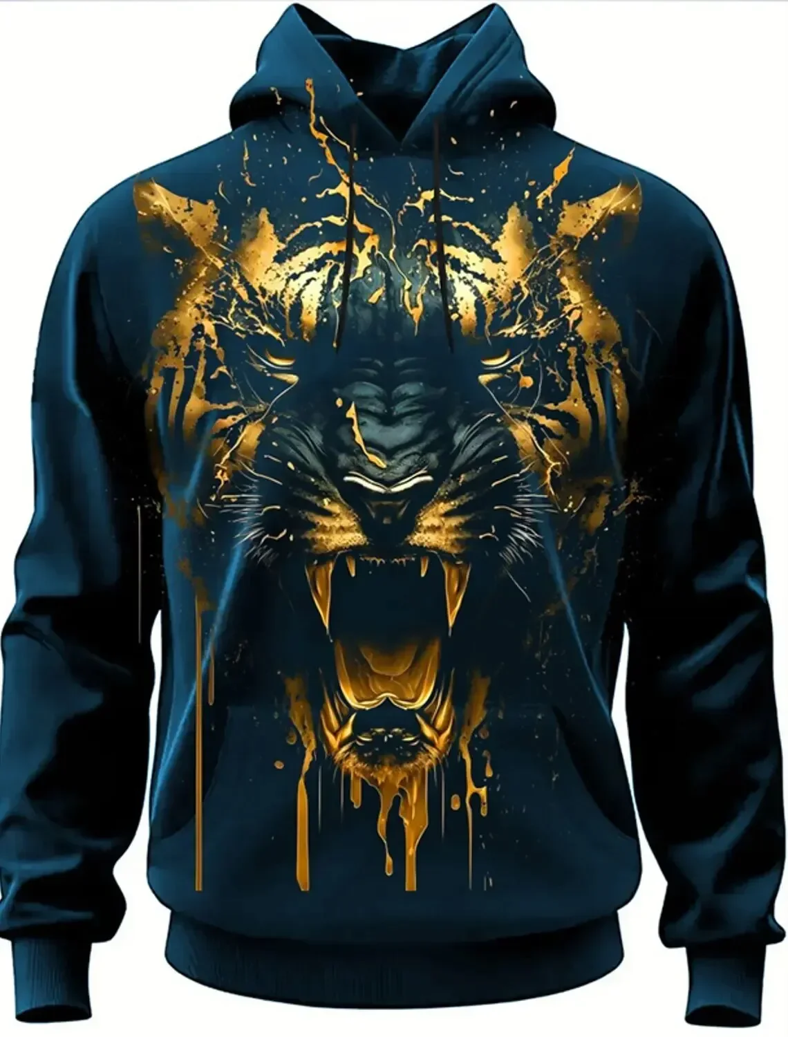 thumbnail image 1 of 2024 Nuevas sudaderas con capucha de moda para hombre, jersey con estampado de tigre en 3D, tendencia callejera, hip hop, ropa de otoño de manga larga de gran tamaño para hombre, 1 of 5
