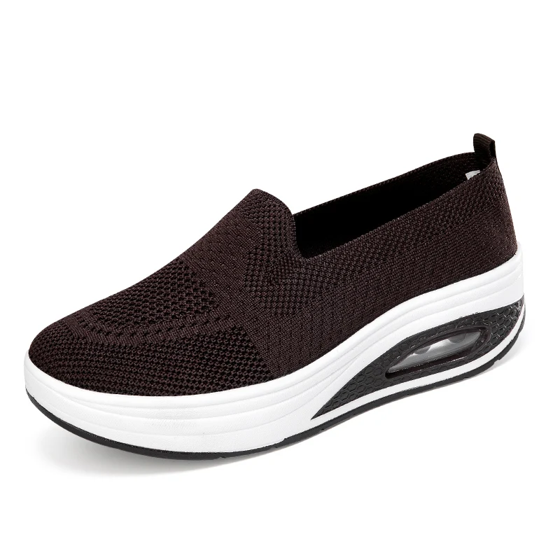 Casual women's sneakers Breathable mesh lightweight loafers Walking comfort flat women's shoes plus size 5