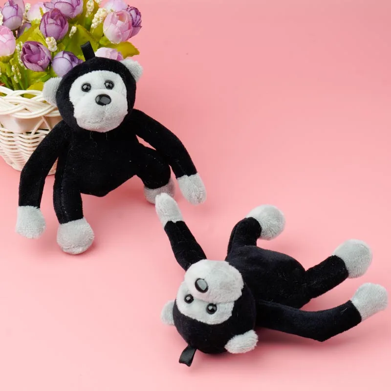 

12CM Plush Gorilla Zoo Souvenir Chimp Plush Keychain Backpack Pendant Pet Toy Holiday Gift Plush Animal Car Decoration