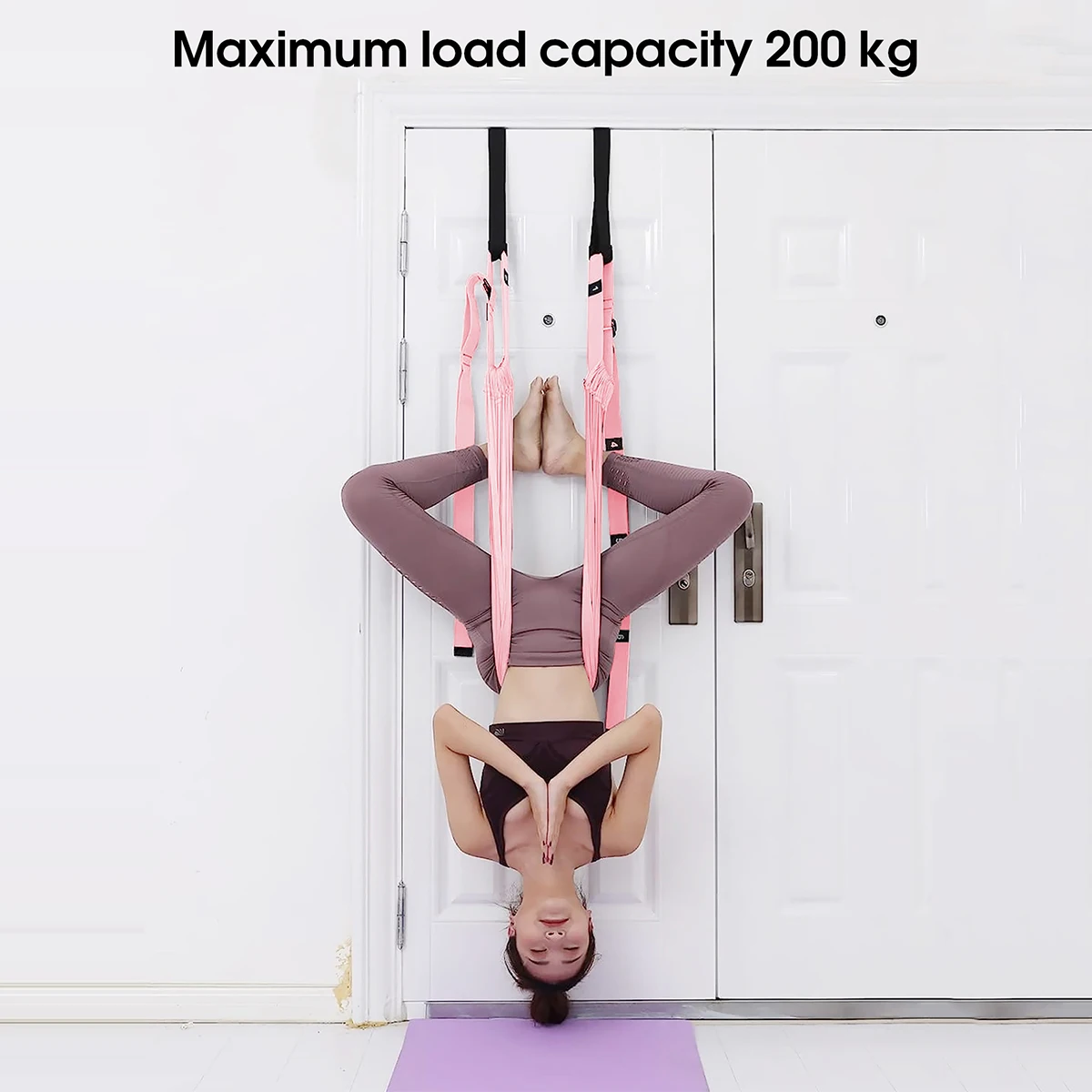 Adjustable Aerial Yoga Strap, Pilates Hammock Swing Stretching Strap For Flexibility Training Exercise Equipment For Weight Loss