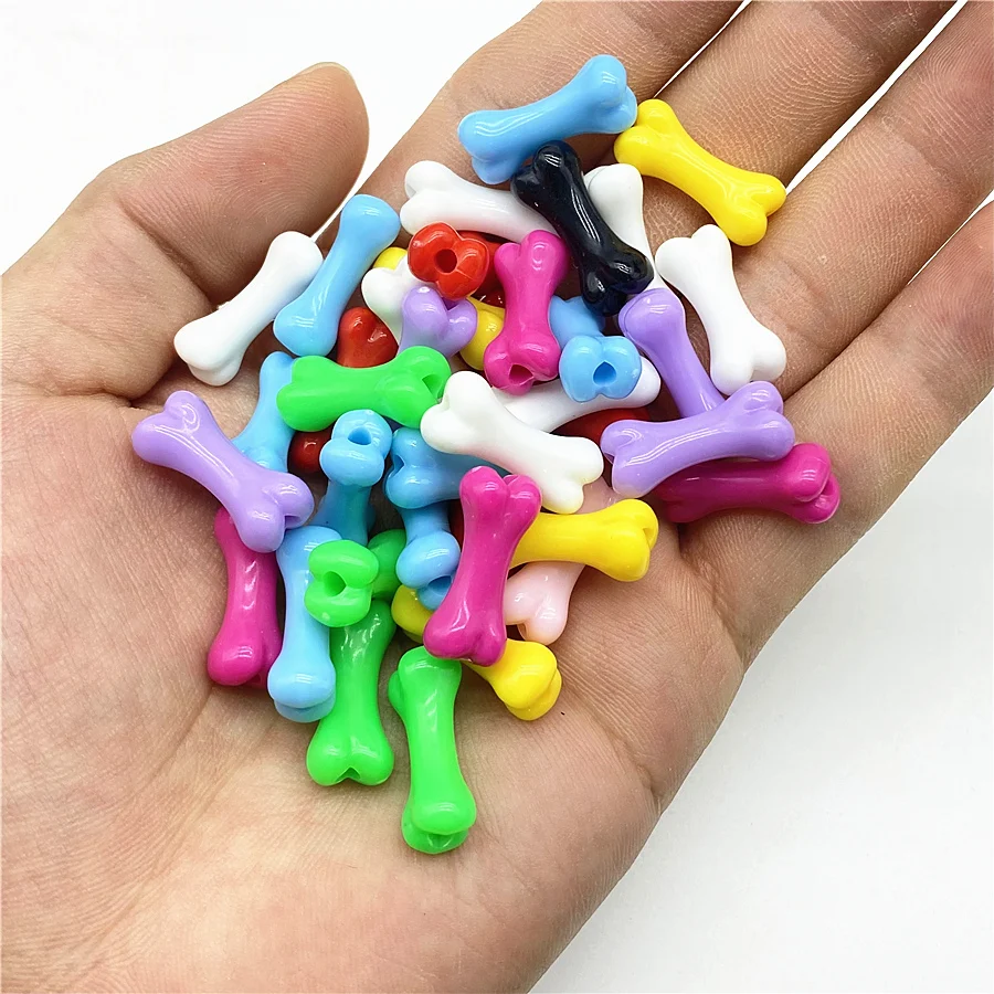 Bone Shaped Acrylic Beads 20pcs for Jewelry Making Necklaces Bracelets Earrings Pendants