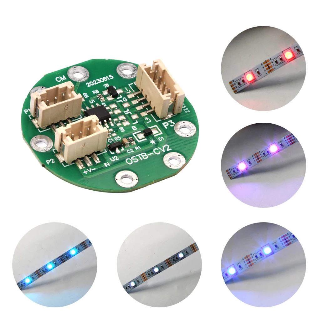 Round RGB LED Colorful River Light Touch Induction Switch Air Separator River Table Light Strip Cell DIY Coil Kit Drive Module