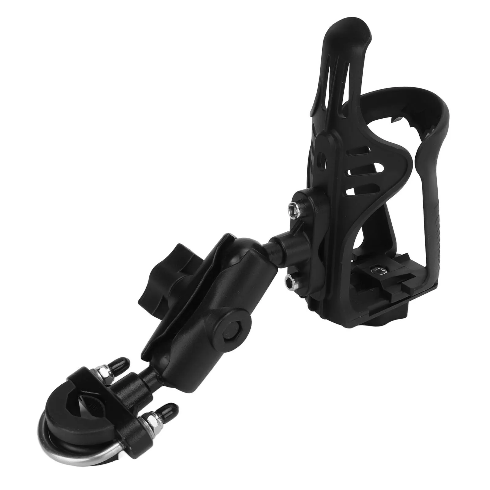 Adjustable Water Bottle Holder - Frosted Nylon & Aluminum Alloy for Motorcycles and Bikes