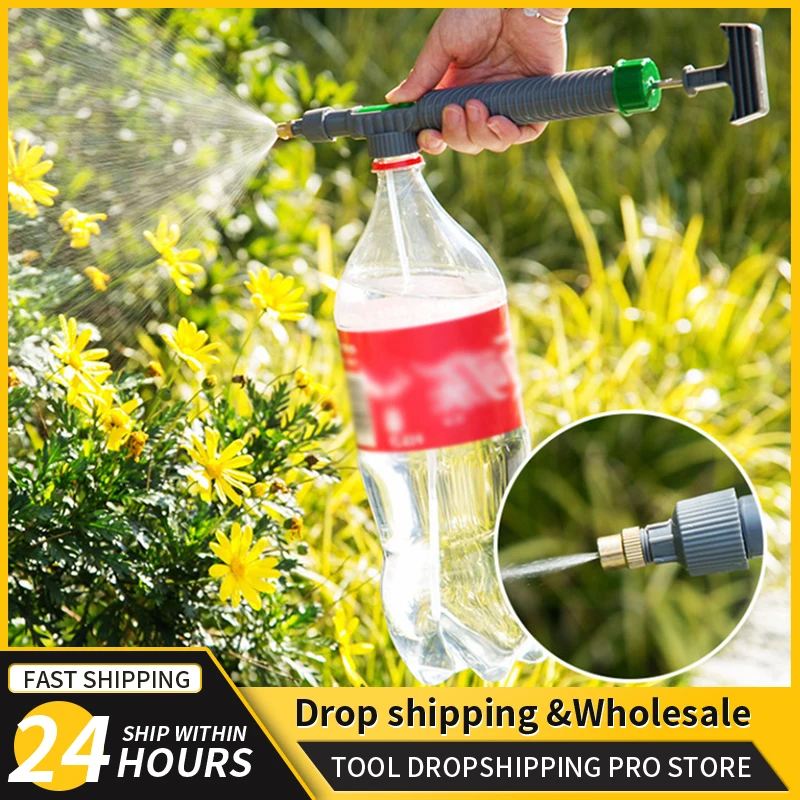 

Gardening Watering Sprayer Beverage Bottle Watering Can High Pressure Small Manual Pressure Adjustable Spray Head Kitchen Tools