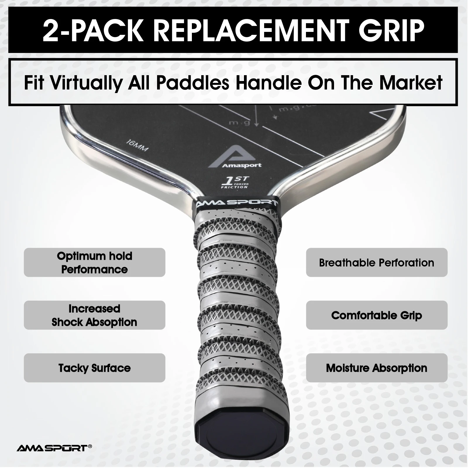 Pickleball Paddle Racket Grip Pickleball Accessories 2 Grips/Pack tennis accessories racket grip racket overgrip
