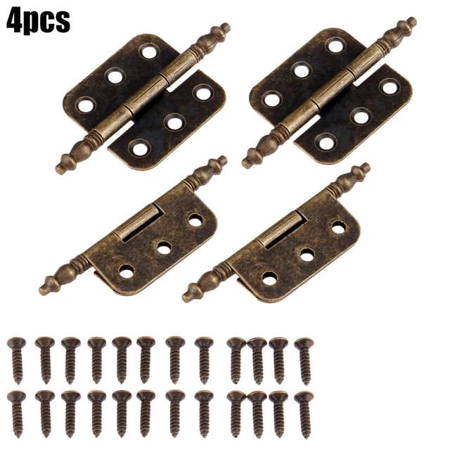Antique Bronze Crown Hinges 6 Holes Jewelry  Box Decorative Cabinet Hinge 6-pole Flat Hinge Box Packaging Hinge Buckle 5