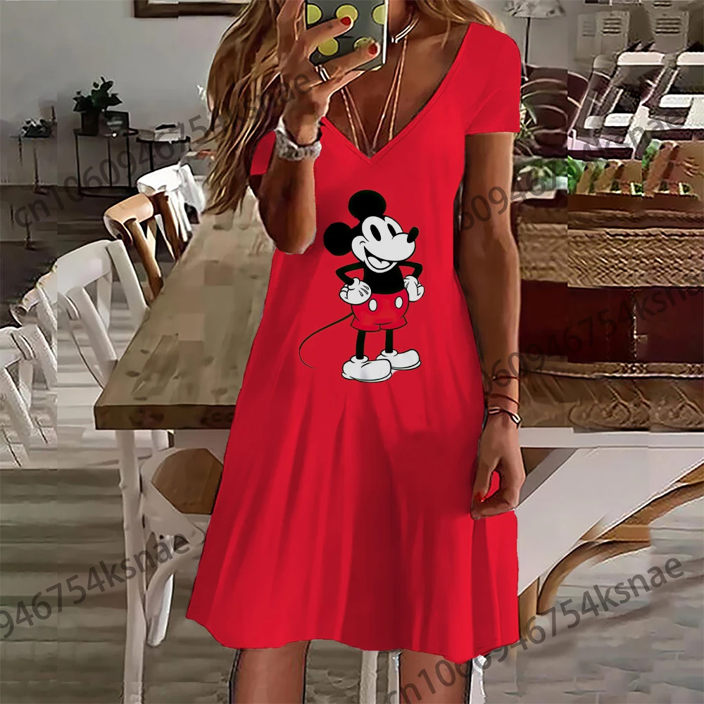 

Disney Elegant Dresses for Women 2023 V Neck Woman Clothing Formal Occasion Dresses for Women Party Wedding Evening Dress Y2k