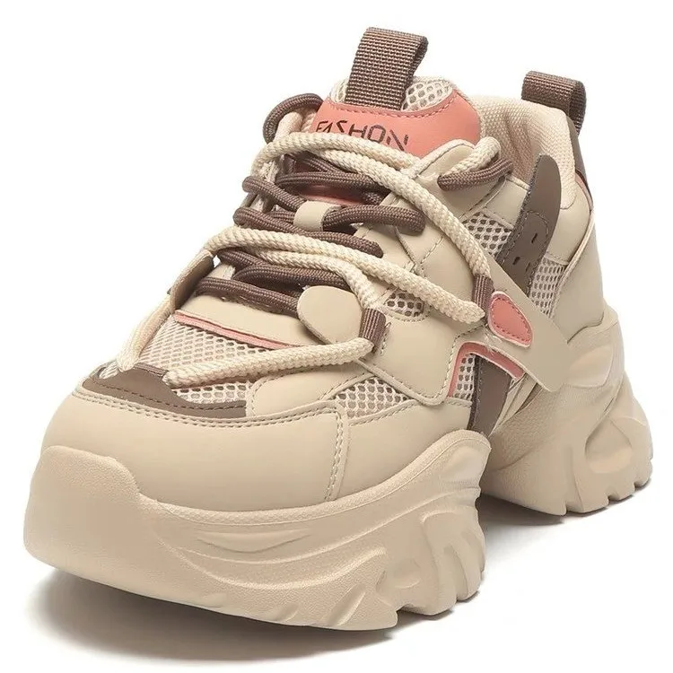 أحذية رياضية نسائية لعام 2025 للأب بجزء سفلي سميك...