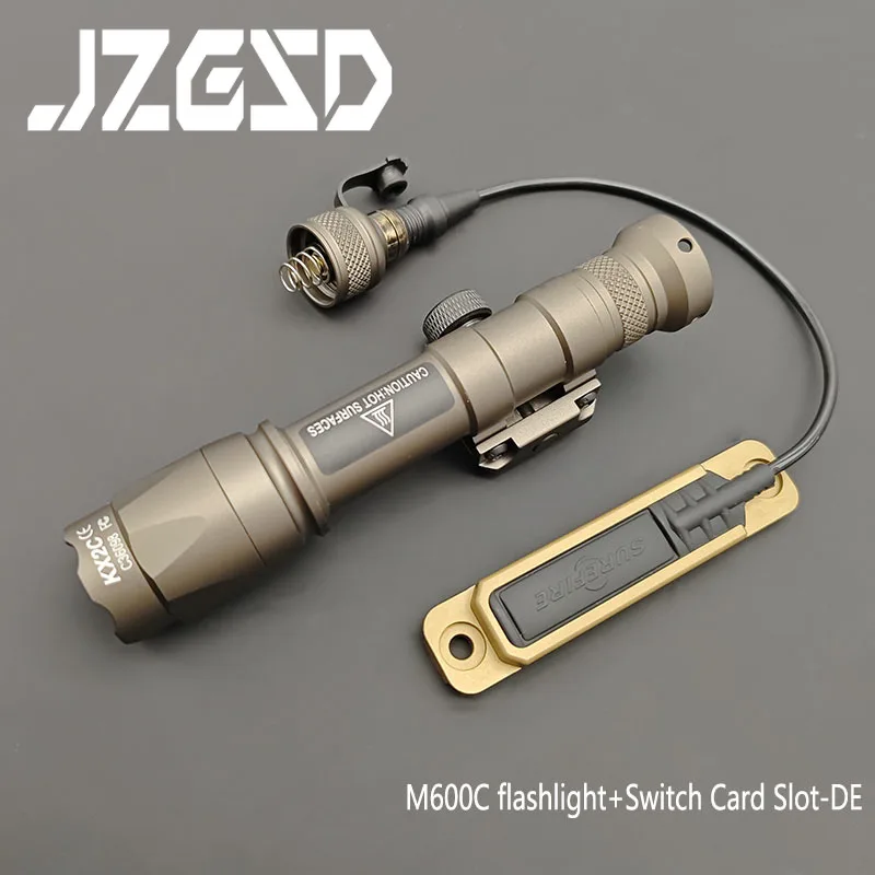 

Тактический Surefir M600C M300C фотовспышка с постоянным фонариком металлическая CNC карманная панель Слот SF мгновенный дистанционный переключатель 2 шт. набор зажимов для кабеля