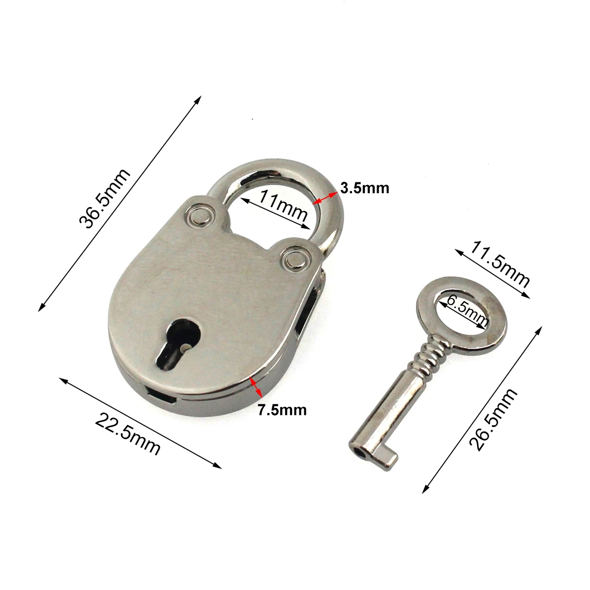 1Pcs Cat Shape Metal Mini Padlock Small Luggage Box Key Lock