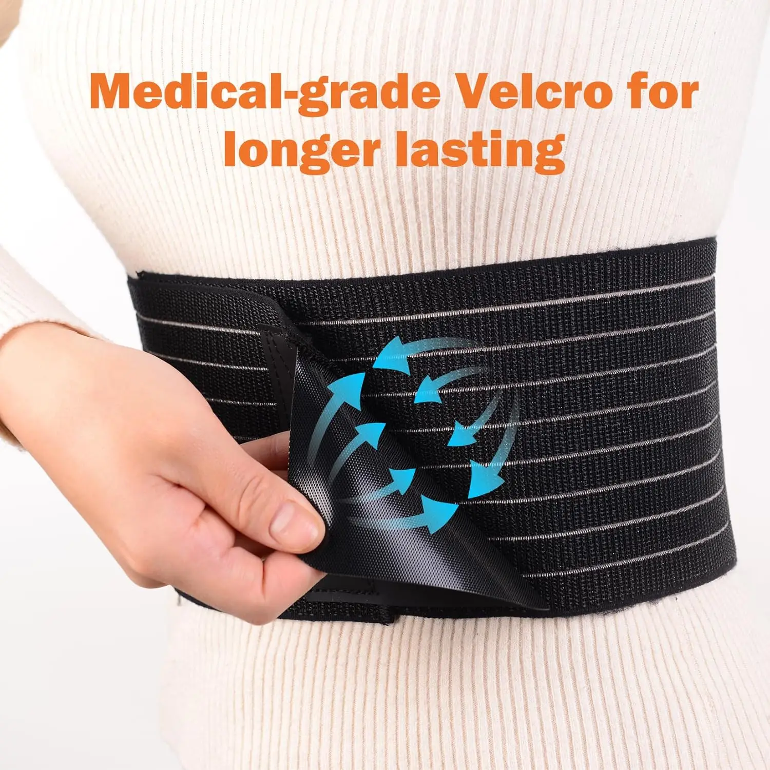 1 Stück verstellbarer Spandex-Nabelschnurbruchgürtel – Bauchstützbandage für Bauchnabelnabel, voraal- und Leistenbruch – Detail 5