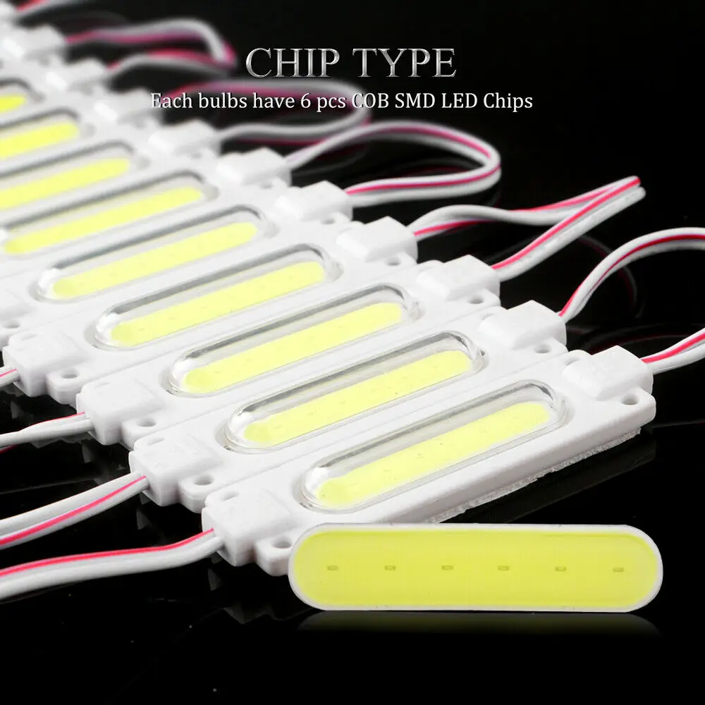 Description Picture 2 of item12V COB LED Modules Advertising Luminous Characters Backlight Modules IP65 Waterproof White Red Blue Green Yellow Pink 10 Pieces