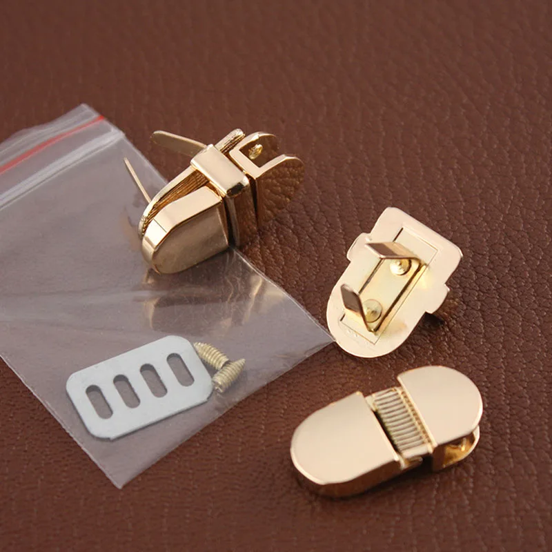 Description Picture 6 of item1PC Push Lock DIY Metal Clasp for Handbag, Mini Push Locks  For Shoulder Bag Purse Bag Leathercraft Accessories, Metal Buckle