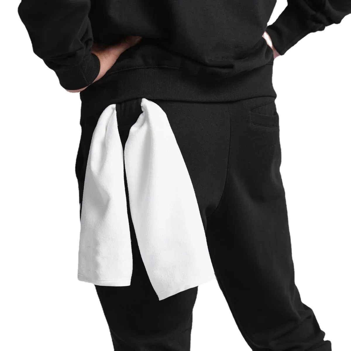 Men's Fitness Long Pants Autumn Winter Elastic Casual Sports Running Training Basketball Loose Cuffed Sweatpants