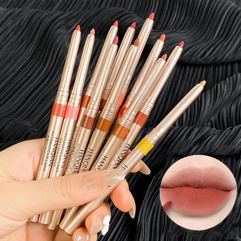 Professional Lipliner Pencil 11 Colors Velvety Matte Lip Liner Pen Lip Tint Gel Red Bean Lasting Moisturizer Cosmetic Makeup lip liner pencil,lip liner,lipliner pencil