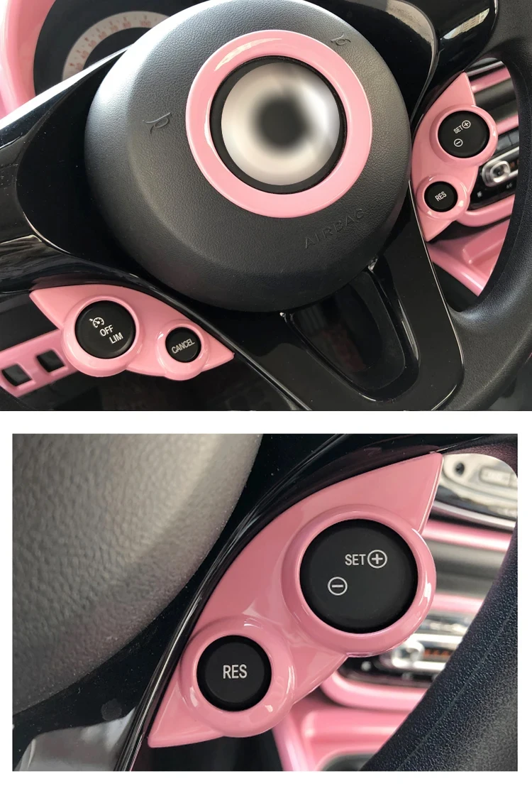 Lenkrad Taste Abdeckung Dekoration Rahmen Für Mercedes Smart 453 Fortow Forfour Zubehör Auto Modifikation Liefert – Detail 13