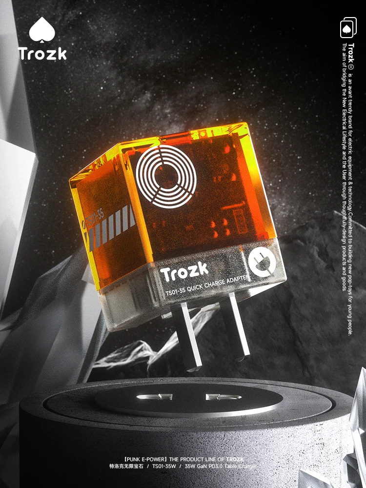

Сетевое зарядное устройство Trozk, 35 Вт, адаптер Type-c для планшетов и телефонов