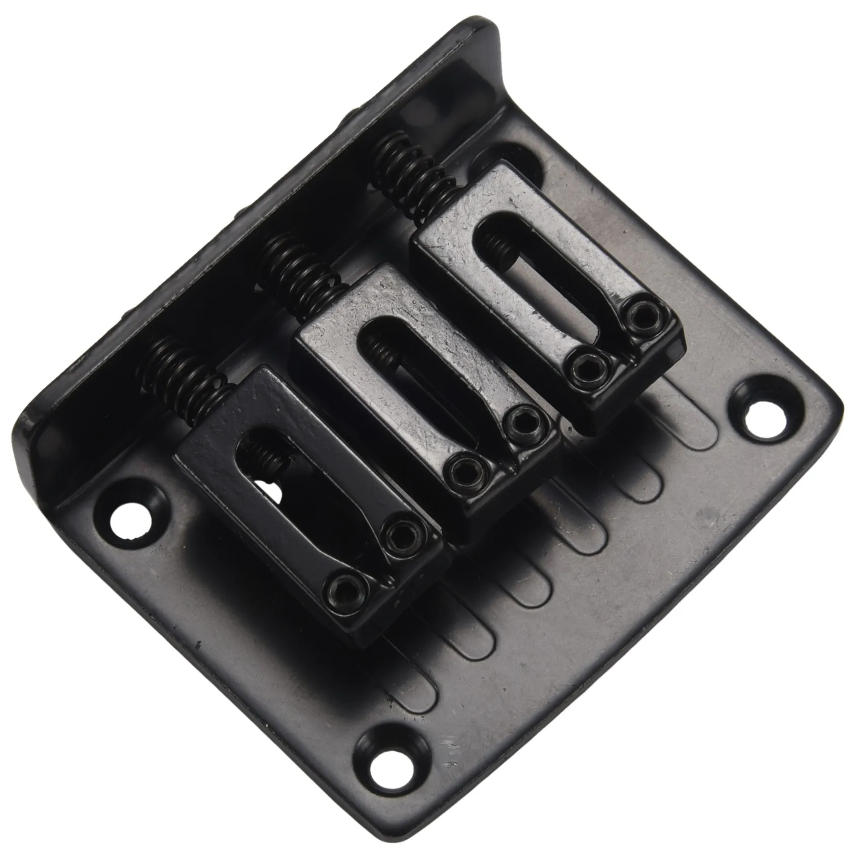 

3-string BLACK Top Loading Hard-tail Bridge for Cigar Box Guitars &