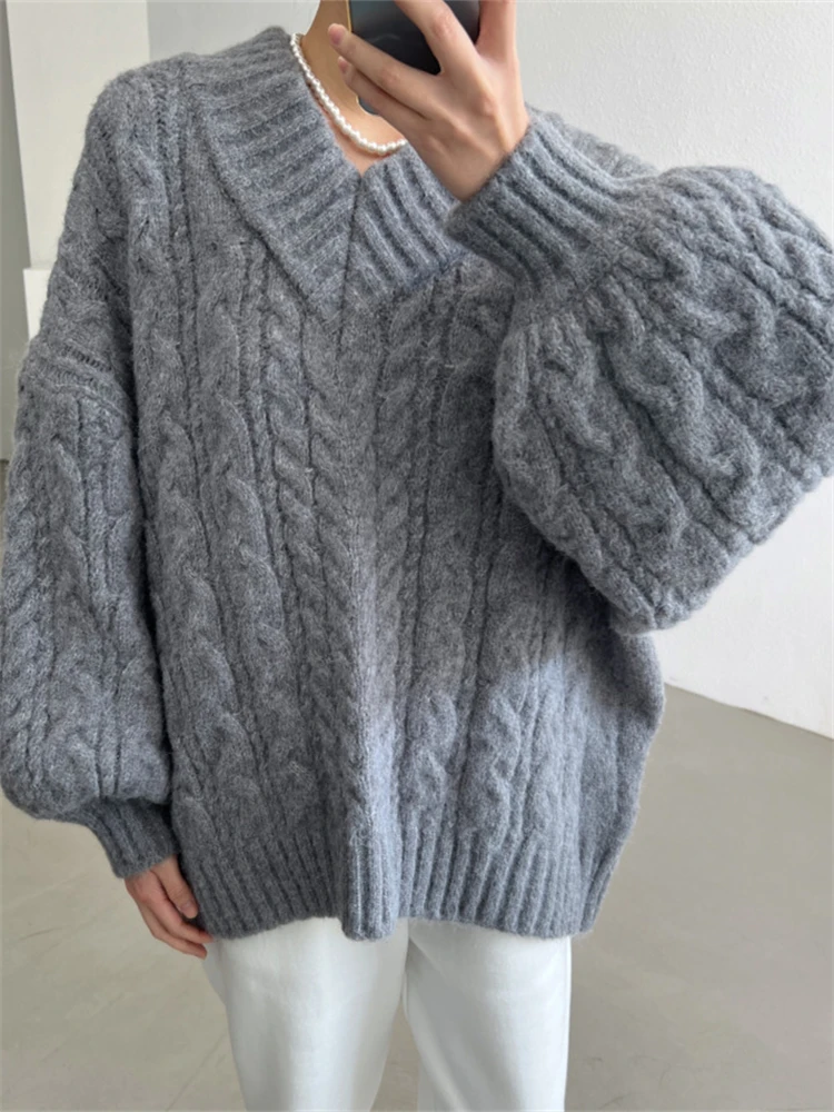 

Sweater Women Winter Pullover Girls Sweater Oversize Knitting Tops Vintage Long Sleeve Fall Female Knitted Outerwear Warm Pull