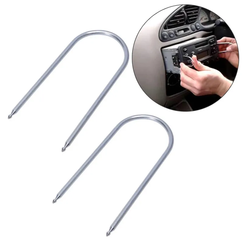 2 Stücke Silbrig Auto CD Stereo Radio Entfernung Extraktion Release Tasten Werkzeug Für Peugeot 106 206 307 406