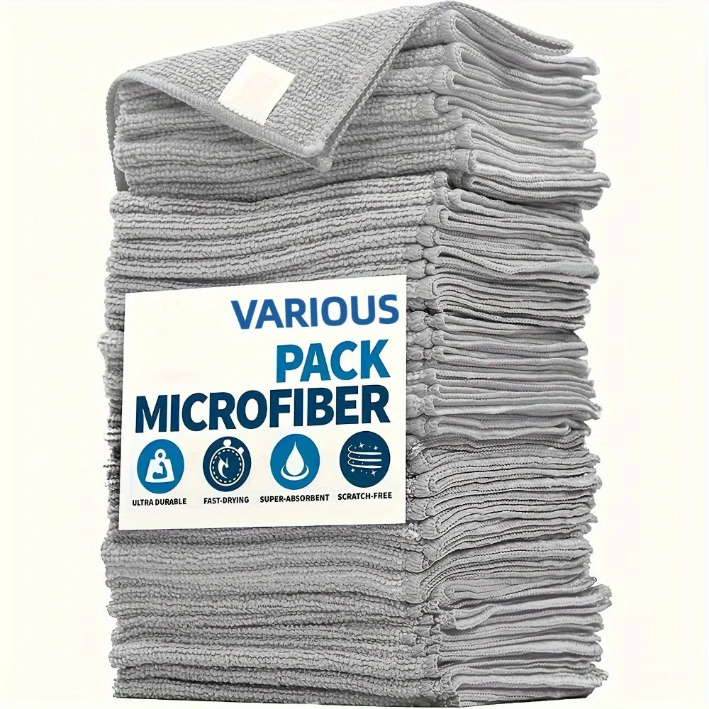 5/15Pcs Microfiber Car Towel Absorbent Kitchen Towel Quick Drying Cleaning Cloth Rags Home Cleaning Tools for Bath &Car Care 2