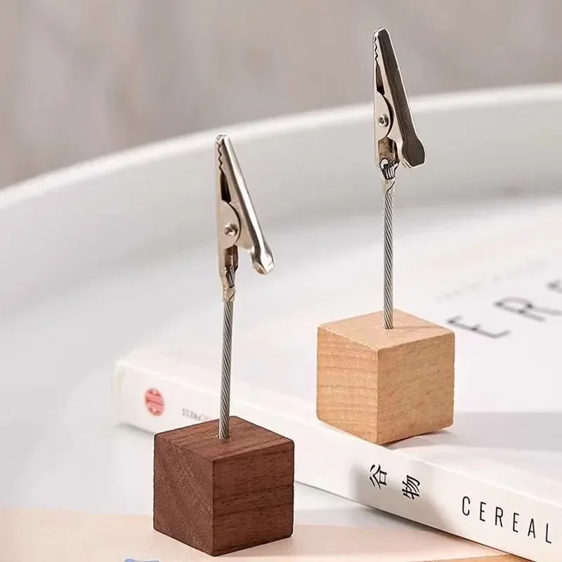 Wooden Memo Clips Business Card Display Stand Photo Picture Holder Message Note Holder Office Desk Organizer card holder,card display stand,desk card holder,photo card holder,postcard holder,sticky note holder,desk organizer