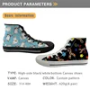 S Halloween Scary Zombie Head Men's Fashion Canvas Vulcanized High Top Sneakers Casual Breathable Lace Up Flats Shoes 2