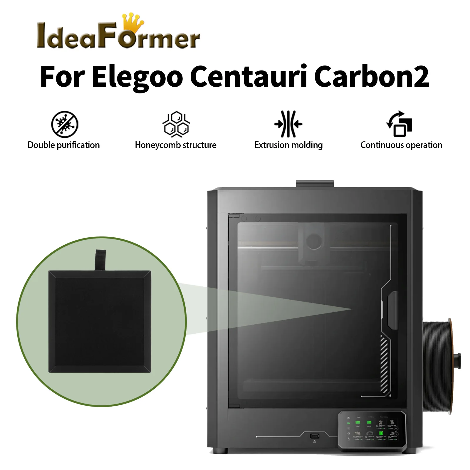 Filtro Aria Combo HEPA e Carbone Attivo per Elegoo Centauri Carbon 2, Ricambio per Stampanti 3D - Image 5