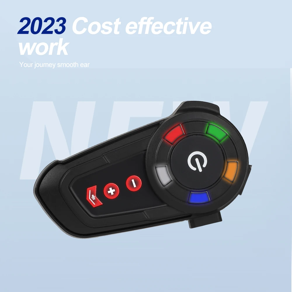 

New Voice Control Motorcycle Bluetooth Headset Helmet Bluetooth Headset with Colorful Breathing Light Automatically Answers Call