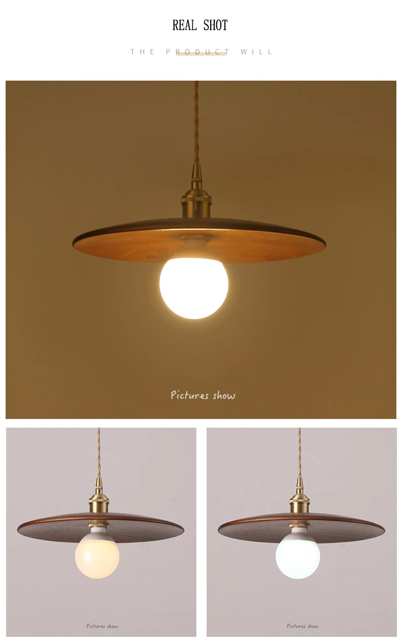 Nordic Solid Wood Pendant Light Bedside Dining Table Art Decorative Log Lamps Creative Restaurant Bar Tea Room Hanging Light E27