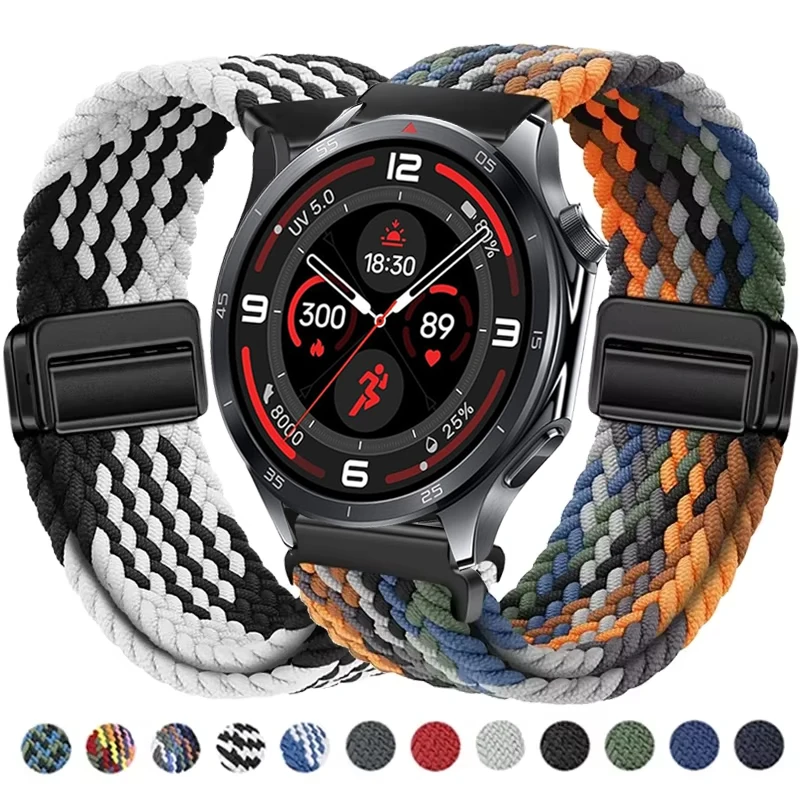 Braided Nylon Sport Loop Weave Bracelet - 22mm