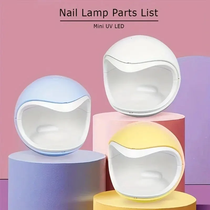 UV Curing Lamp UV Nail Lamp Portable Mini UV LED Nail Dryer Lamp USB Cable Cute Helmet Design Gel Nail Polish Quick Drying Lamp